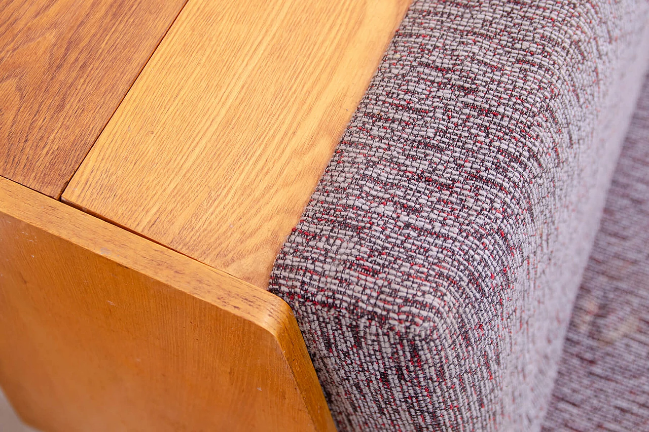 Ash veneered wood and fabric sofa bed by Tatra Nábytok, 1970s 26