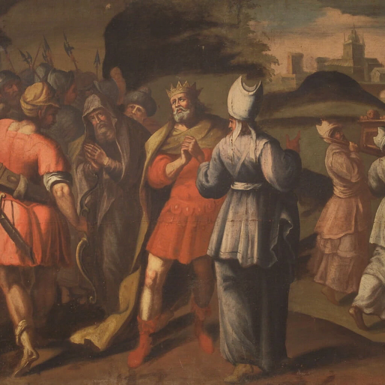 King David in Jerusalem, oil painting on canvas, first half of the 18th century 5