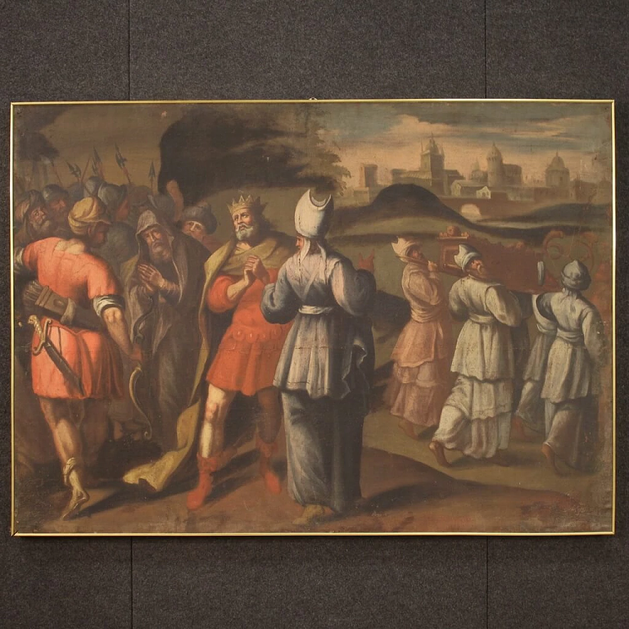 King David in Jerusalem, oil painting on canvas, first half of the 18th century 6