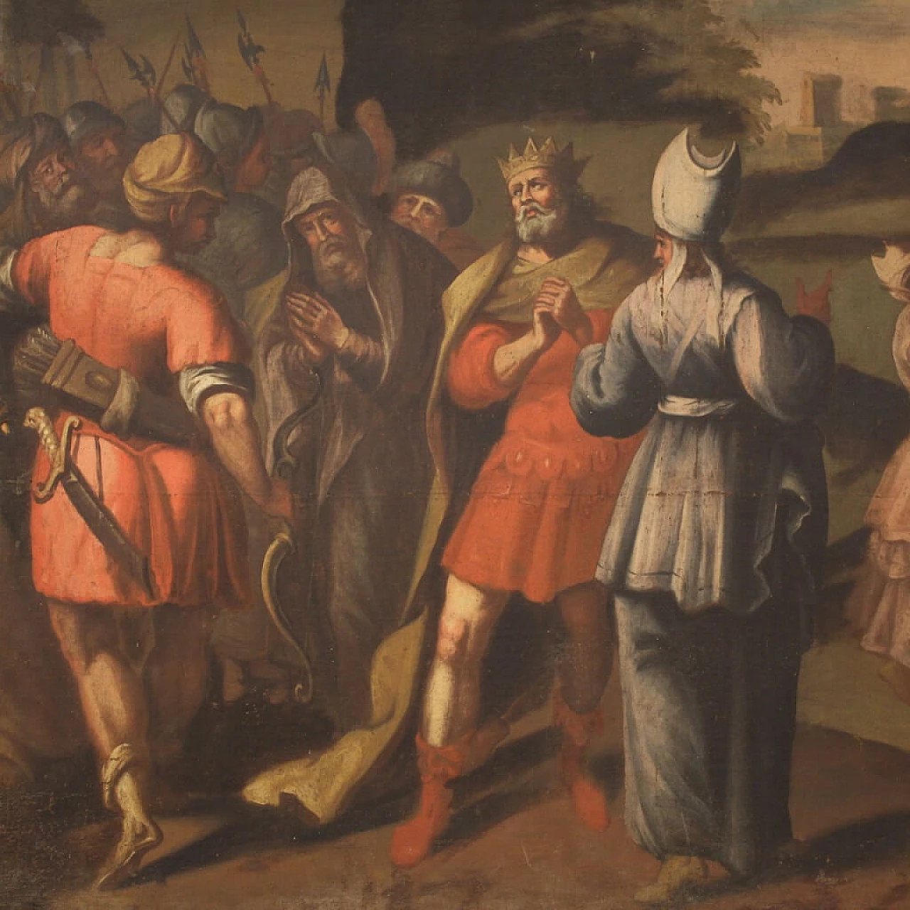 King David in Jerusalem, oil painting on canvas, first half of the 18th century 9