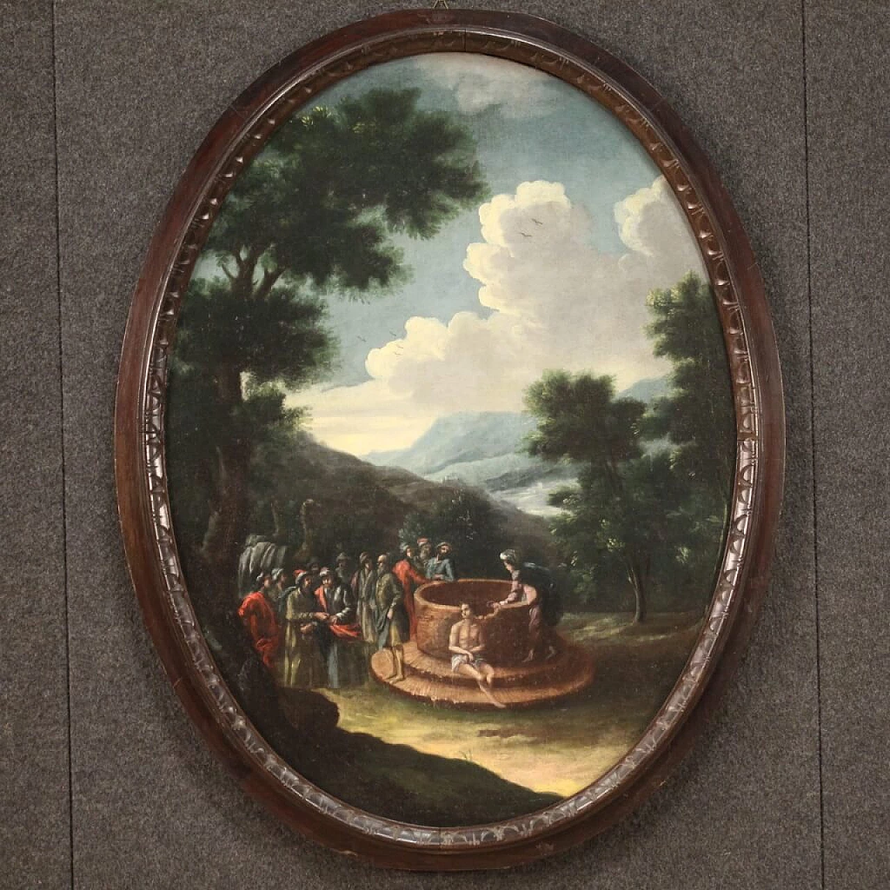 Joseph at the well, oil painting on canvas, 18th century 1