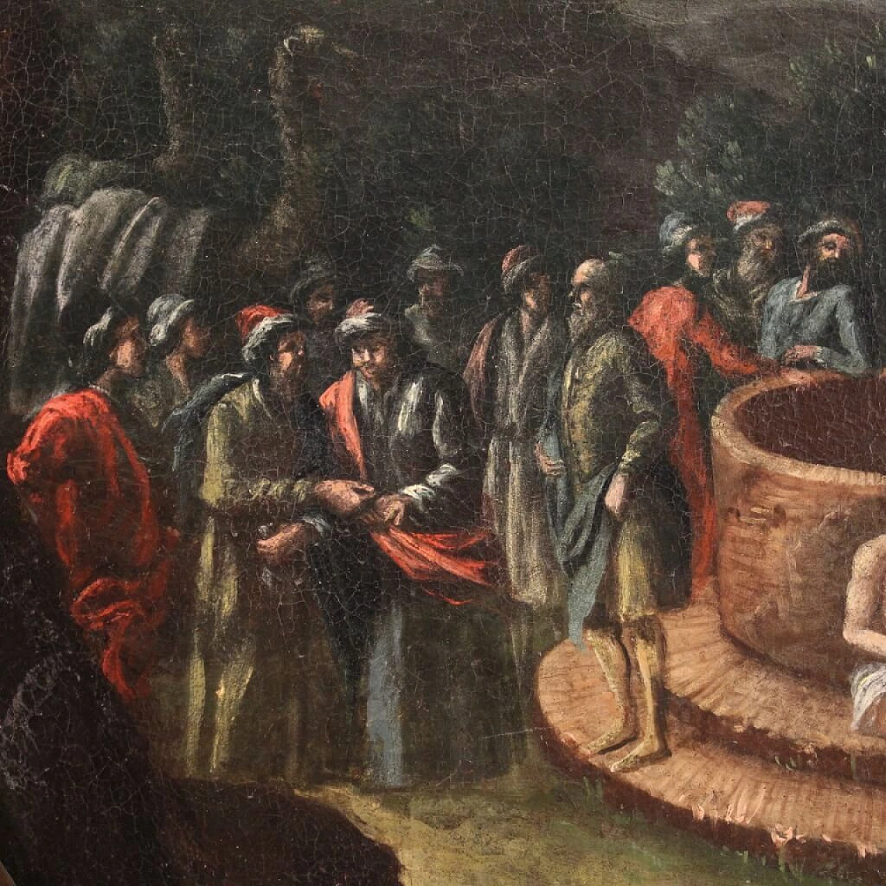 Joseph at the well, oil painting on canvas, 18th century 6