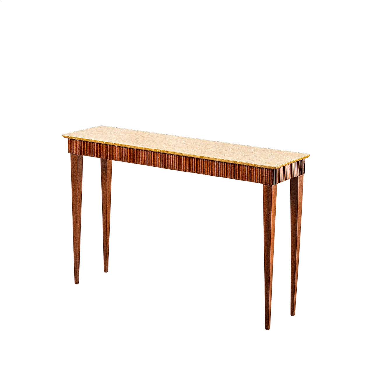 Consolle in legno e marmo giallo di Paolo Buffa, anni '50 7