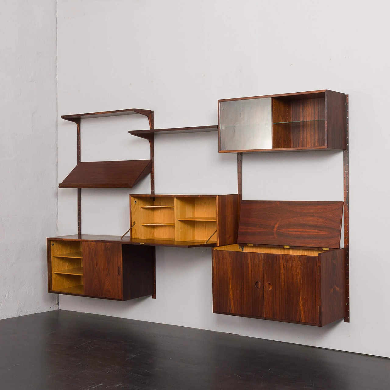 Three-bay rosewood bookcase by Hansen & Guldborg, 1960s 4