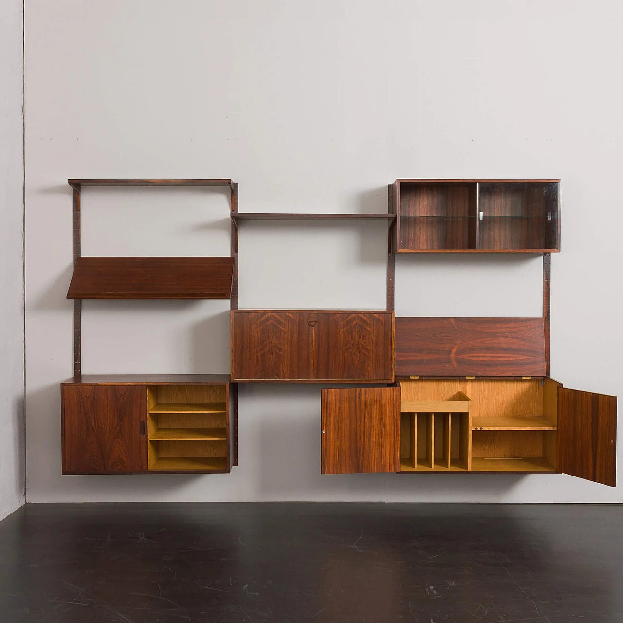 Three-bay rosewood bookcase by Hansen & Guldborg, 1960s 6