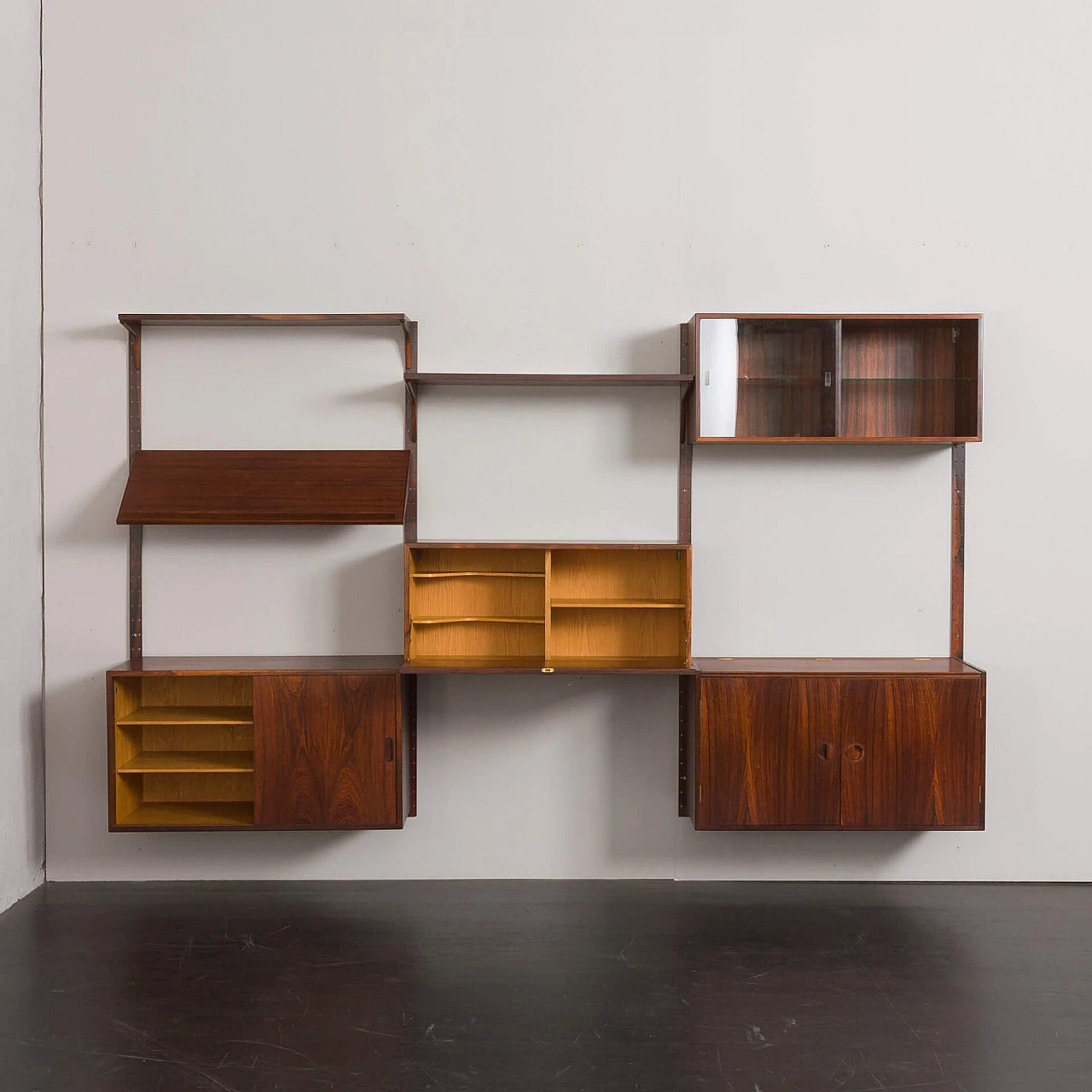 Three-bay rosewood bookcase by Hansen & Guldborg, 1960s 7