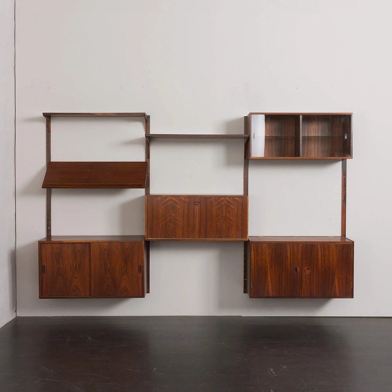 Three-bay rosewood bookcase by Hansen & Guldborg, 1960s 8