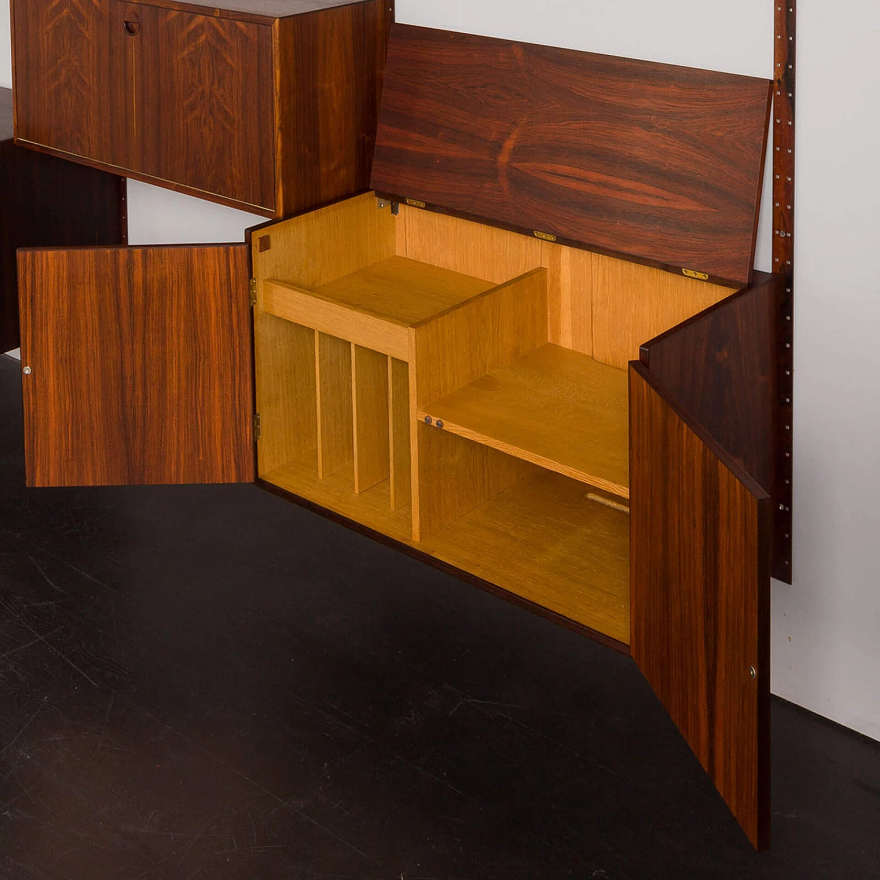Three-bay rosewood bookcase by Hansen & Guldborg, 1960s 14