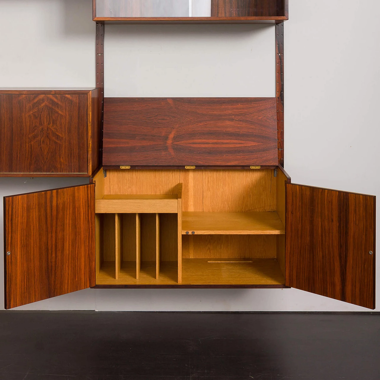 Three-bay rosewood bookcase by Hansen & Guldborg, 1960s 15