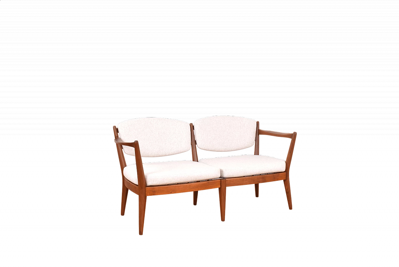 Norwegian Kaminstolen teak sofa by Fredrik A. Kayser and Adolf Relling for Arnestad Bruk, 1950s 12