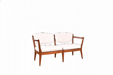 Norwegian Kaminstolen teak sofa by Fredrik A. Kayser and Adolf Relling for Arnestad Bruk, 1950s