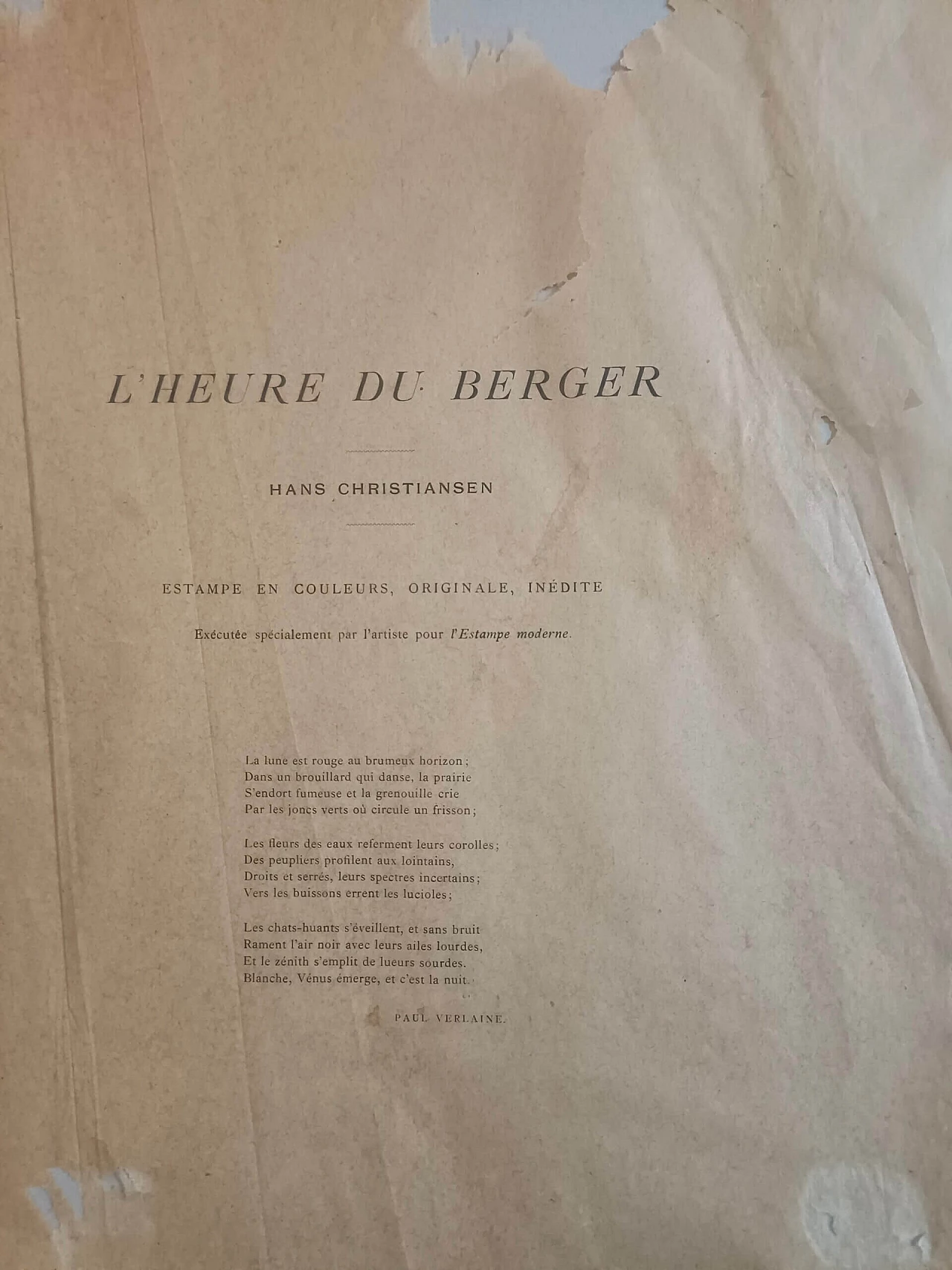 Hans Christiansen, L'heure du Berger, chromolithography, late 19th century 2
