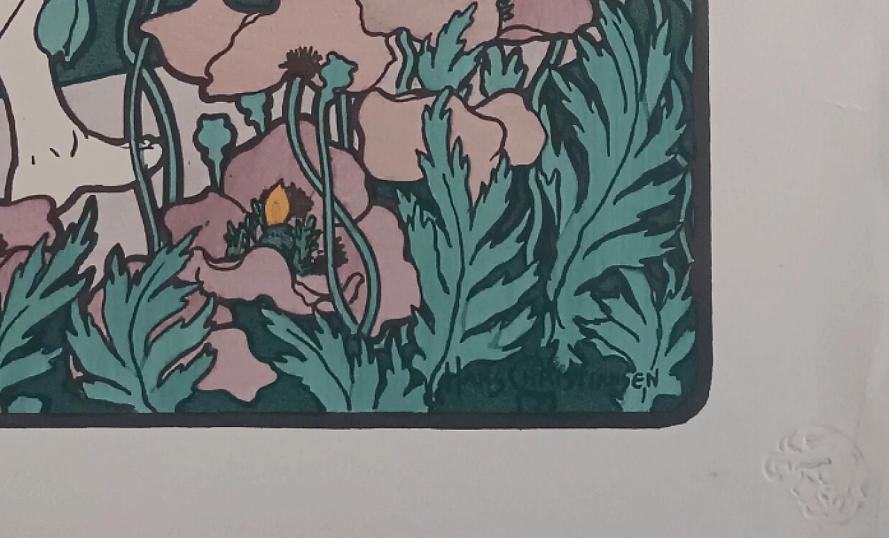 Hans Christiansen, L'heure du Berger, chromolithography, late 19th century 3