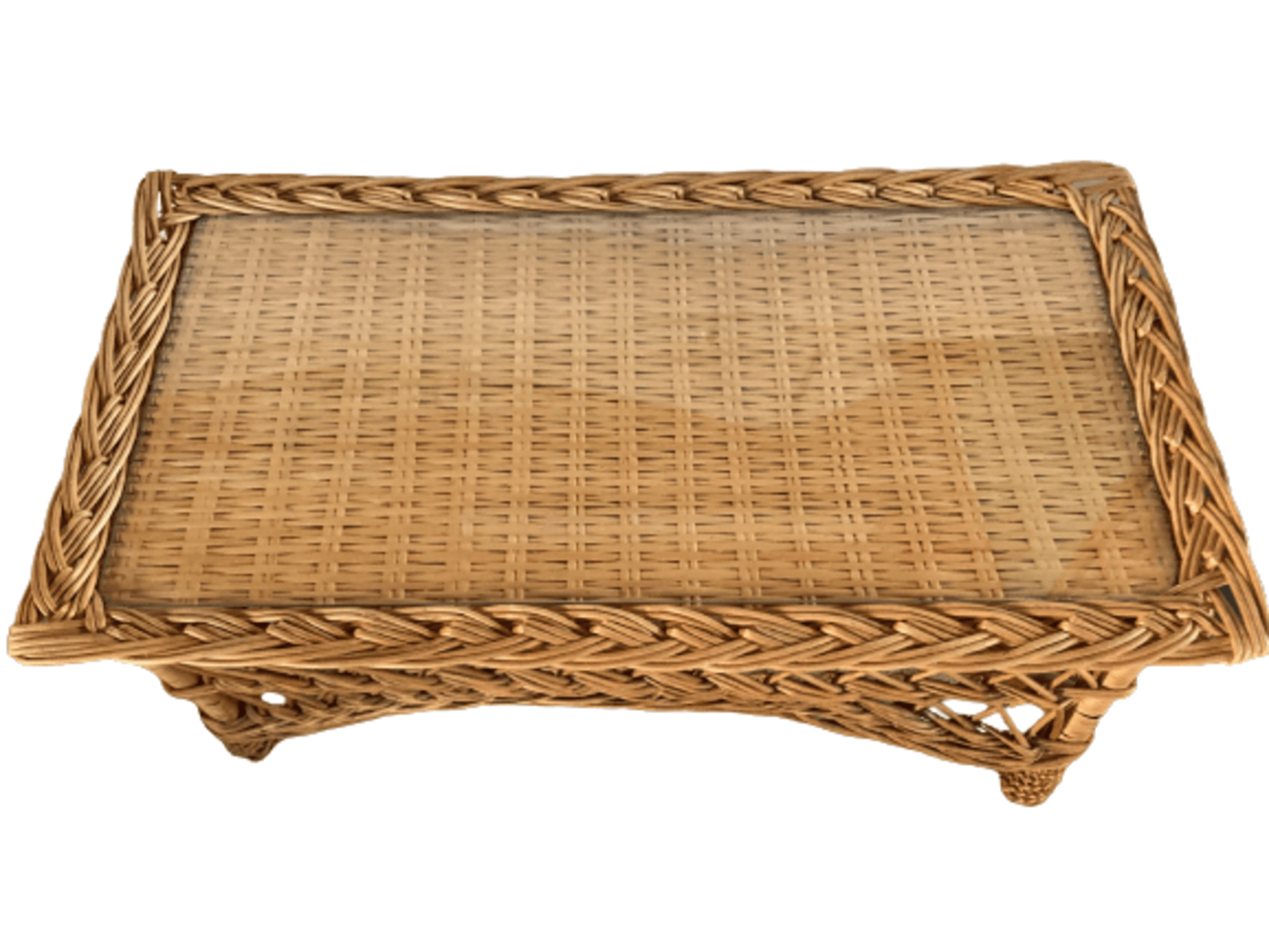 Tavolino da salotto in rattan, stile moderno, a 3 ripiani