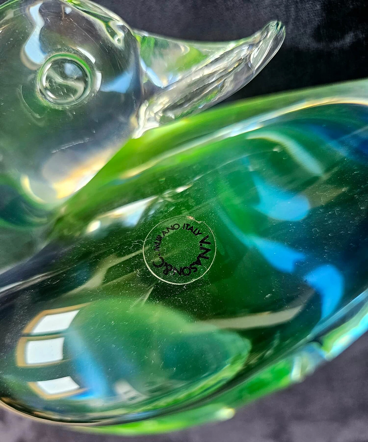 Murano glass statuette of a duck by V. Nason, 1960s 5