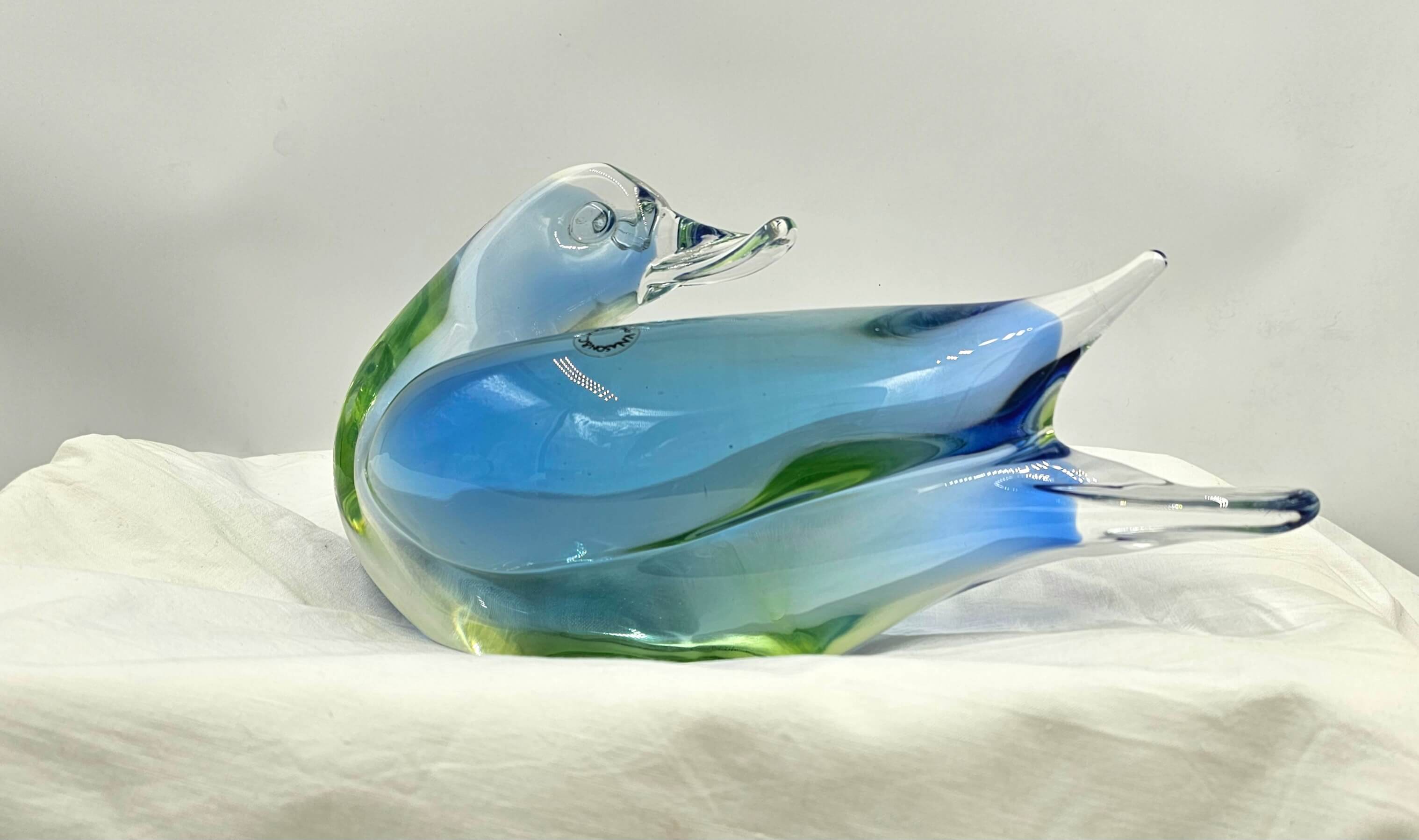Murano glass statuette of a duck by V. Nason, 1960s | intOndo