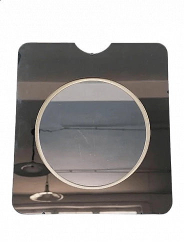 Specchio da parete rettangolare con mezzaluna in alto, anni '70