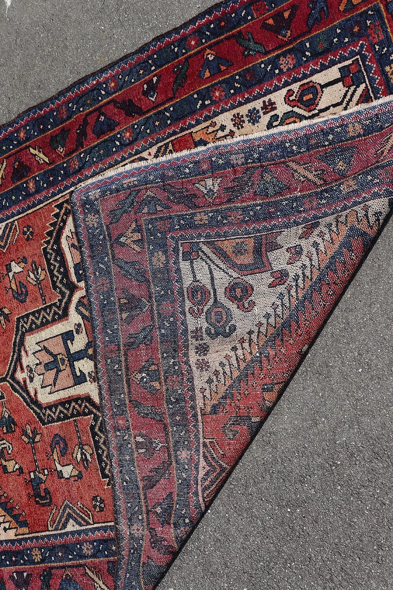 Hand-knotted wool Kazak carpet, 1930s 5