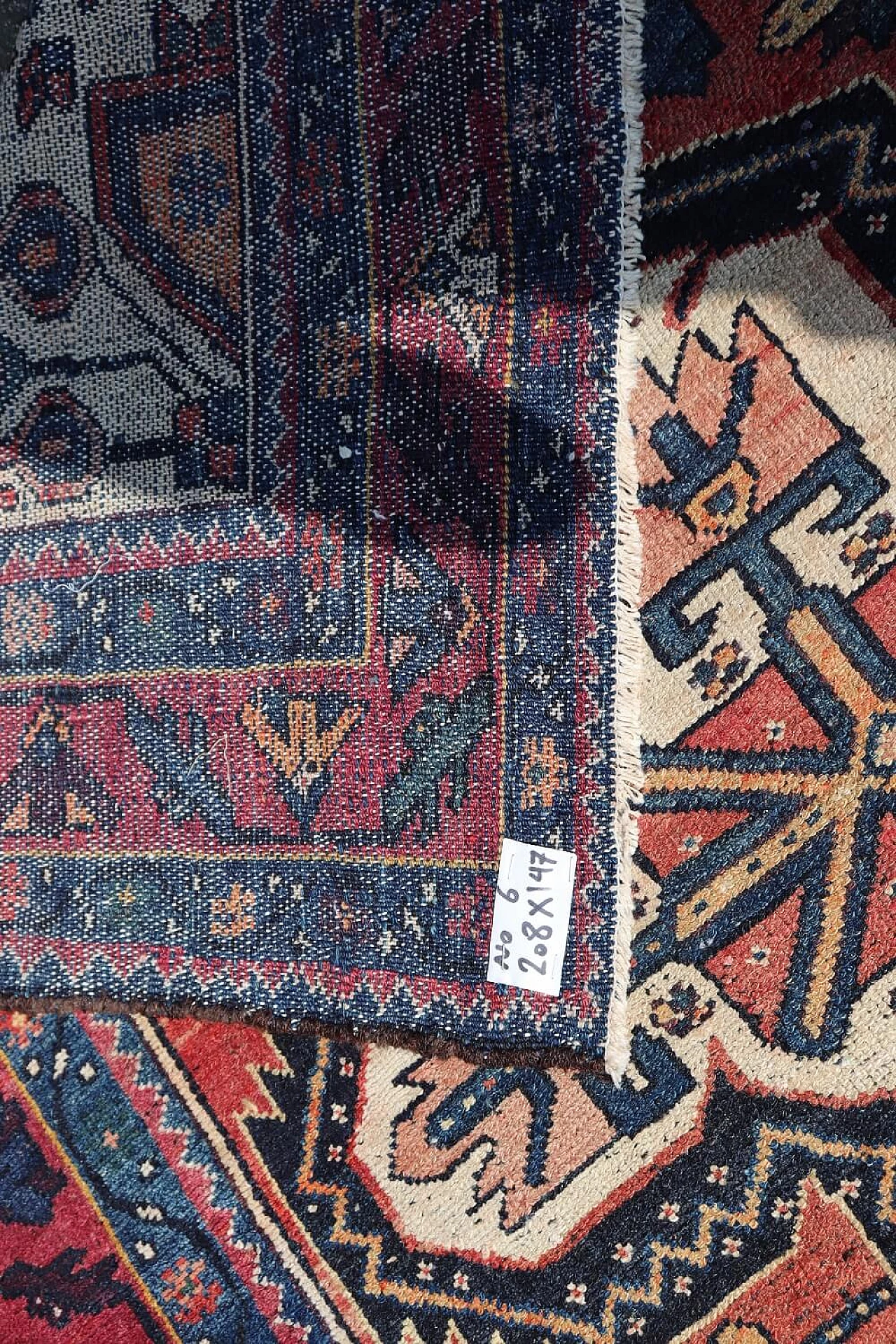 Hand-knotted wool Kazak carpet, 1930s 7