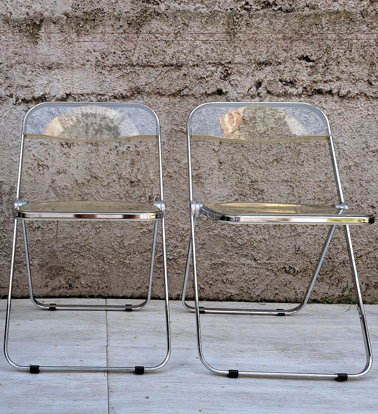 Pair of Plia chairs by Giancarlo Piretti for Anonima Castelli, 1990s 3
