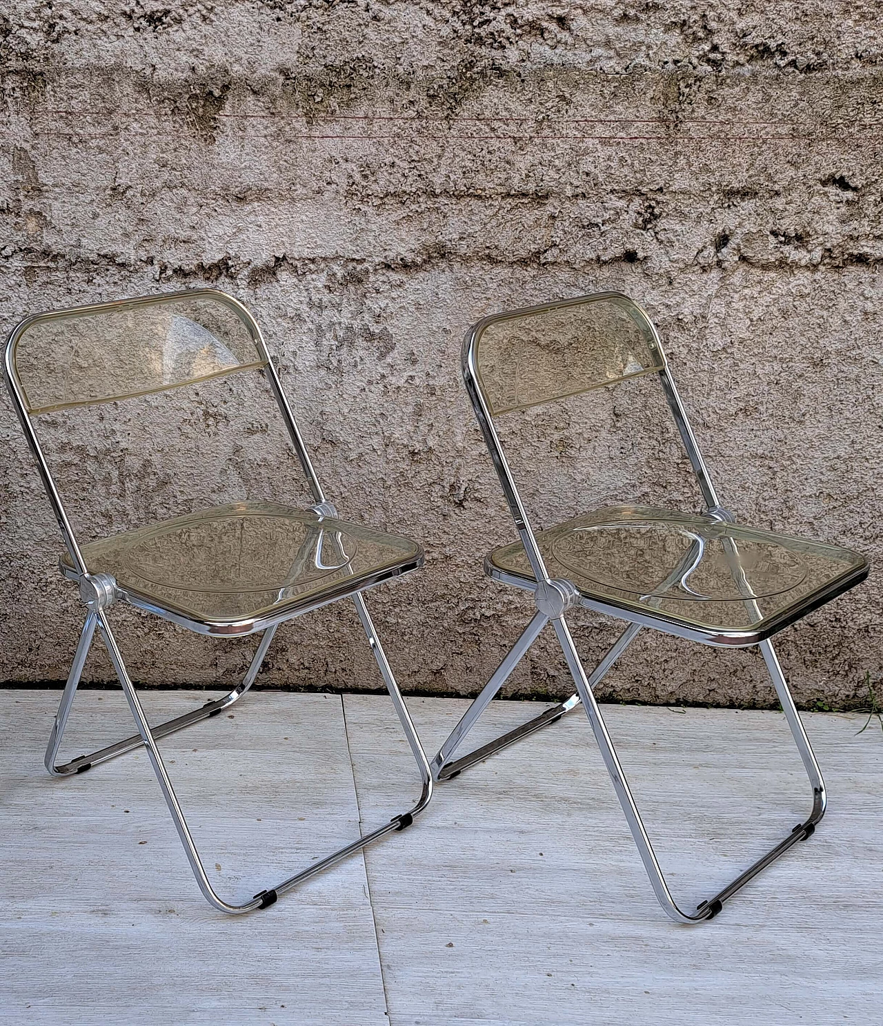 Pair of Plia chairs by Giancarlo Piretti for Anonima Castelli, 1990s 4