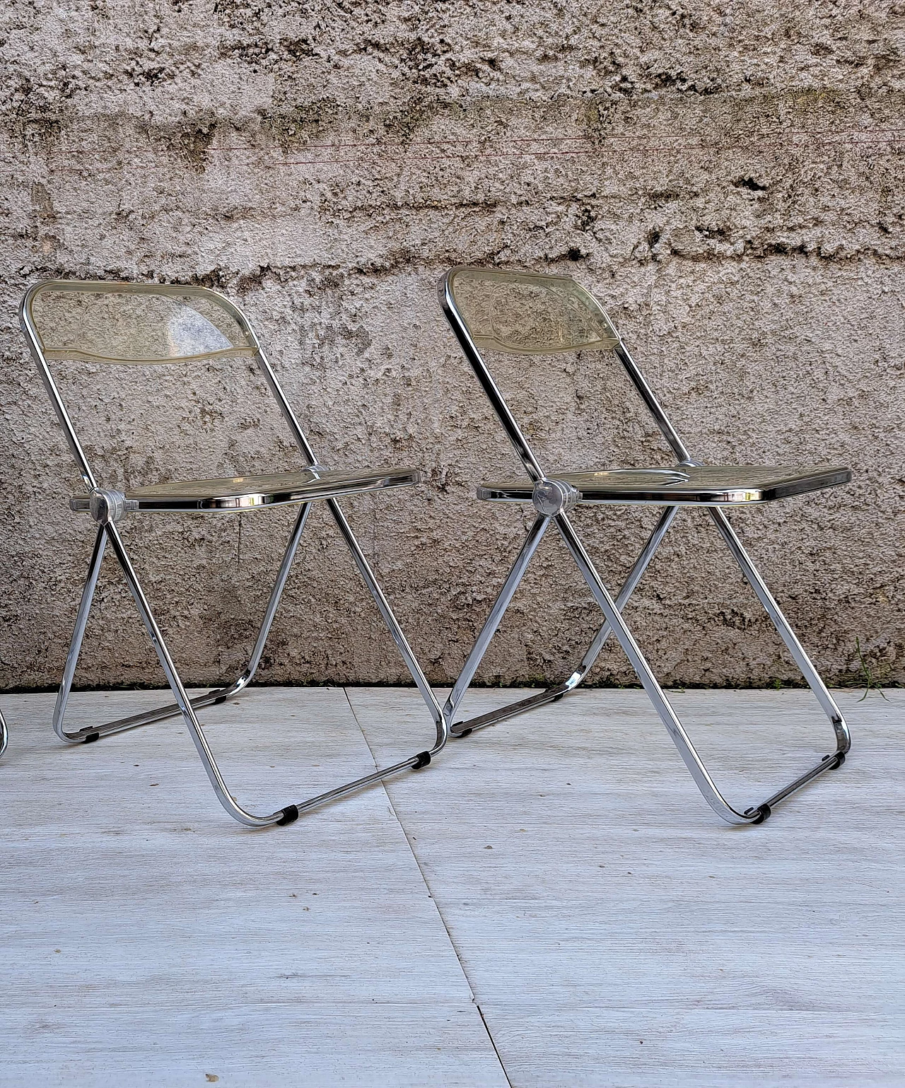 Pair of Plia chairs by Giancarlo Piretti for Anonima Castelli, 1990s 5