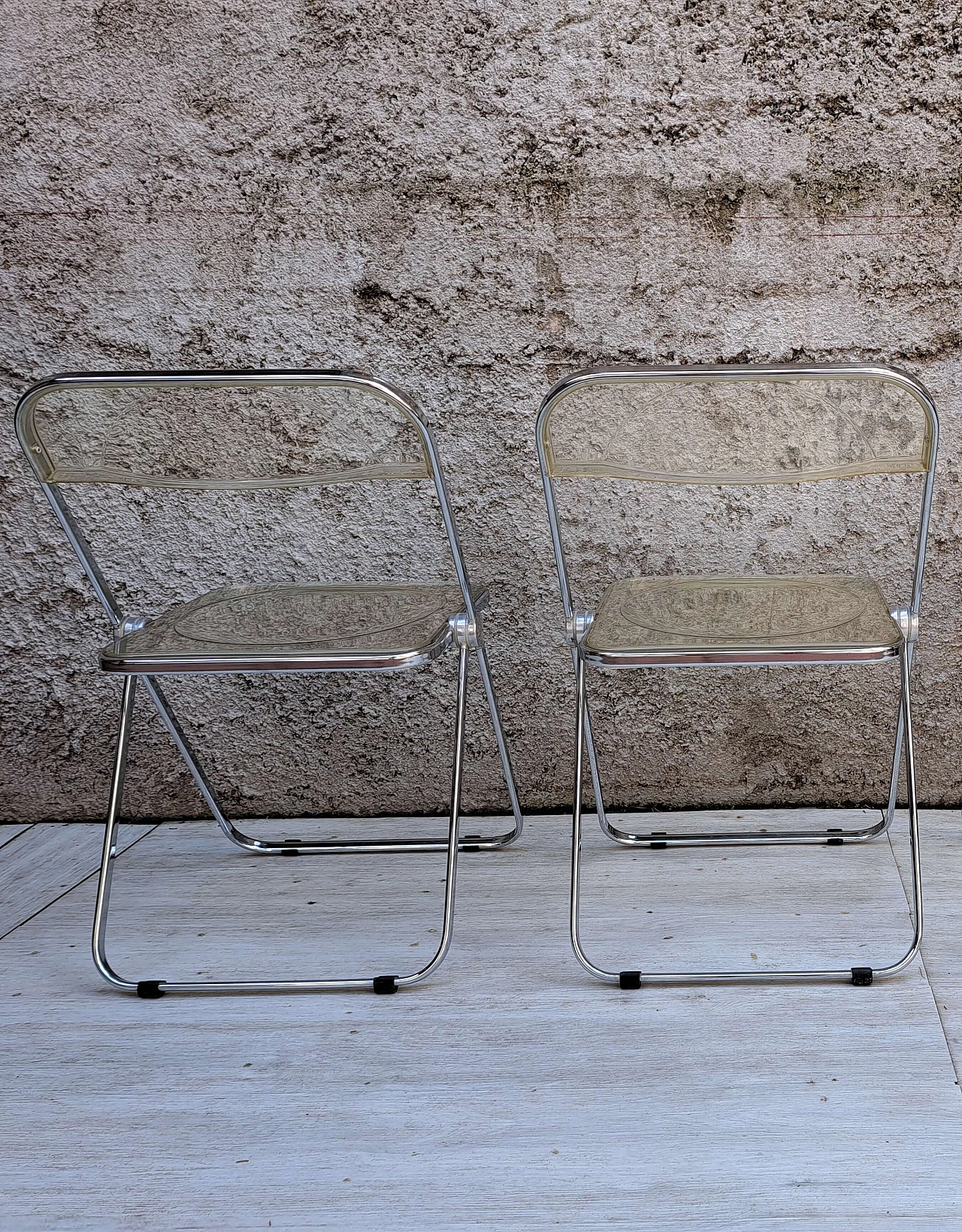 Pair of Plia chairs by Giancarlo Piretti for Anonima Castelli, 1990s 6