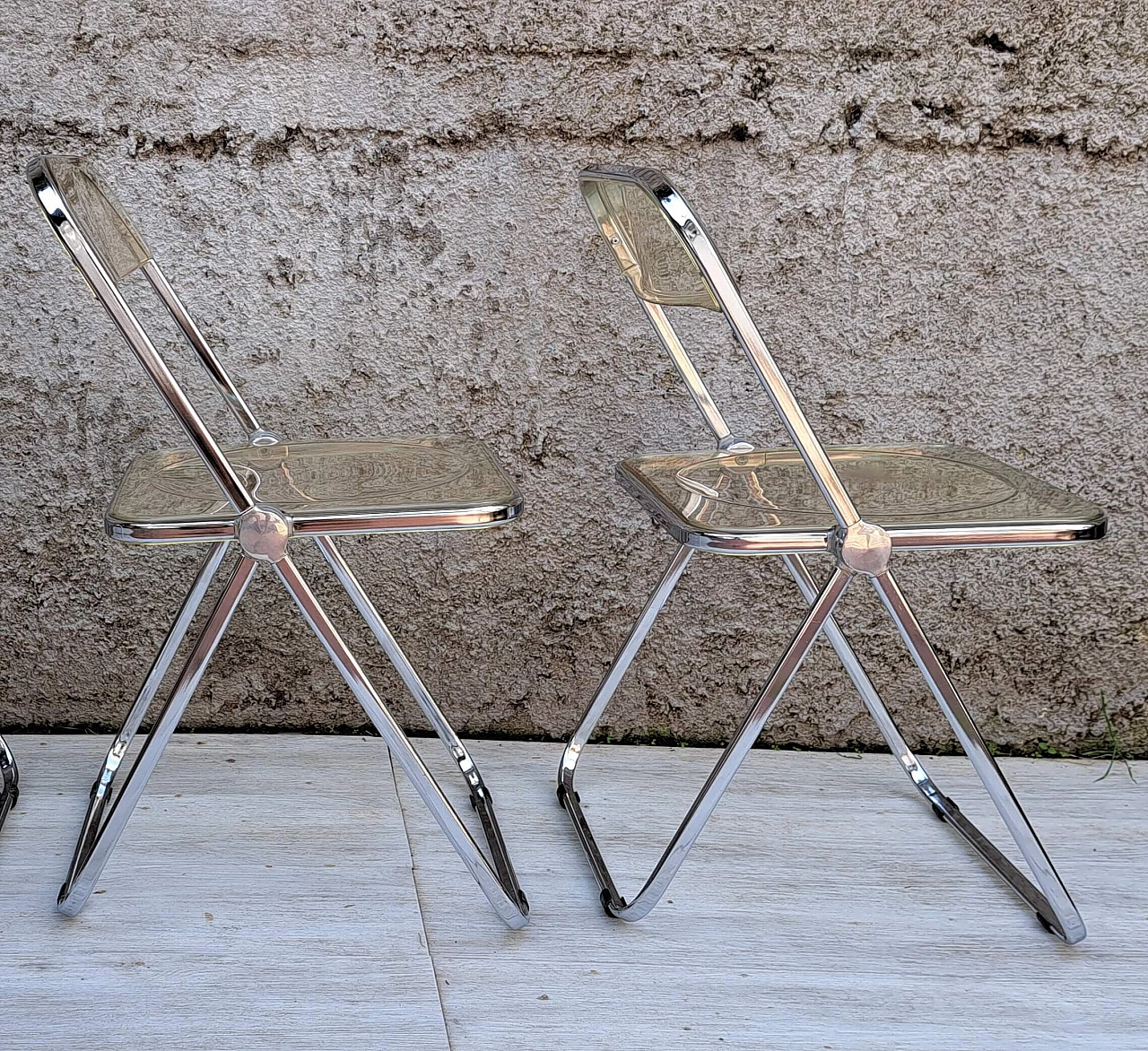 Pair of Plia chairs by Giancarlo Piretti for Anonima Castelli, 1990s 8