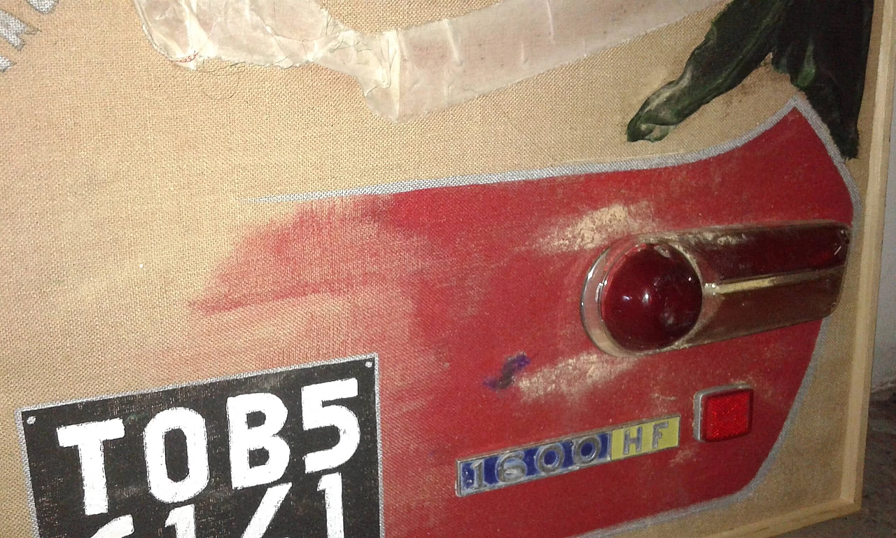 Sebastian Sa, Lancia Fulvia HF, opera a tecnica mista su legno, anni '80 4