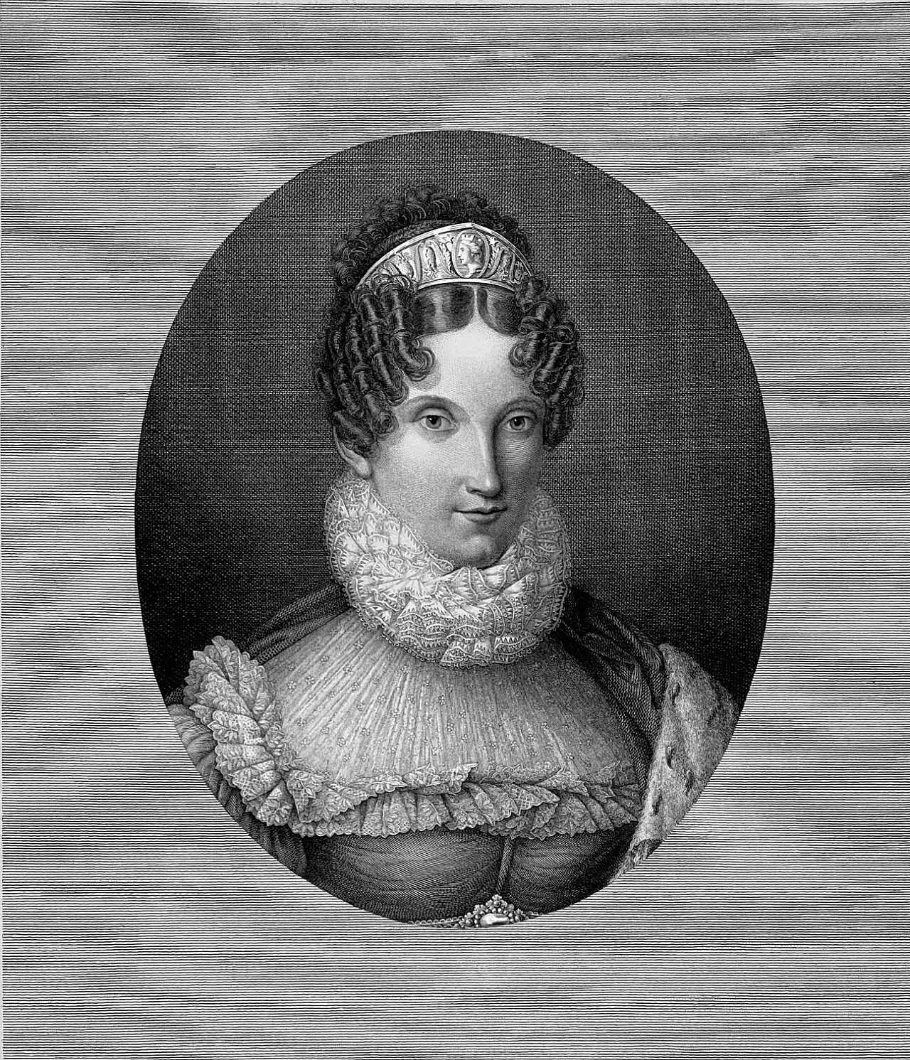 Count Giovanni Rocca, Her Majesty Marie Louise, burin, 1827 2