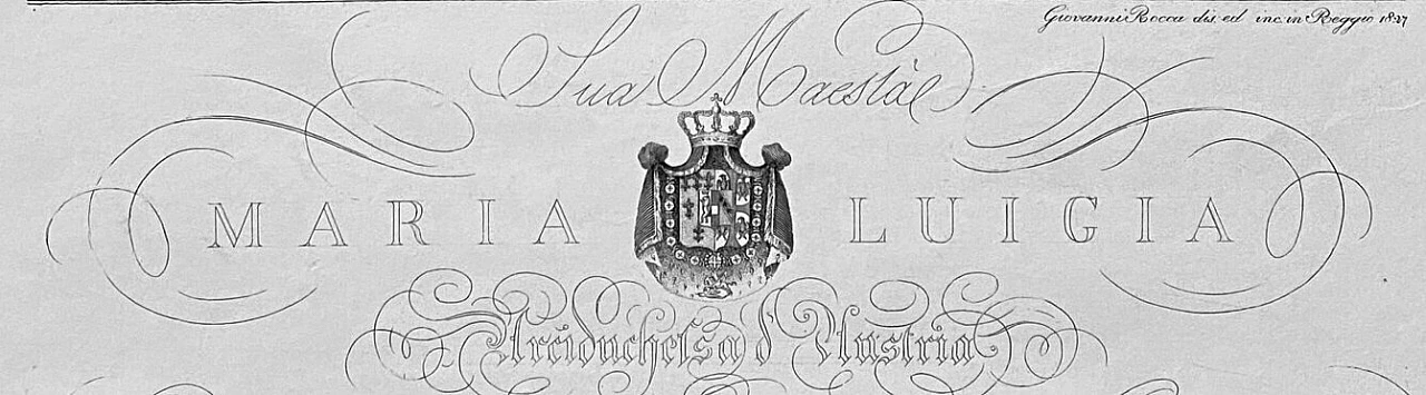 Count Giovanni Rocca, Her Majesty Marie Louise, burin, 1827 3