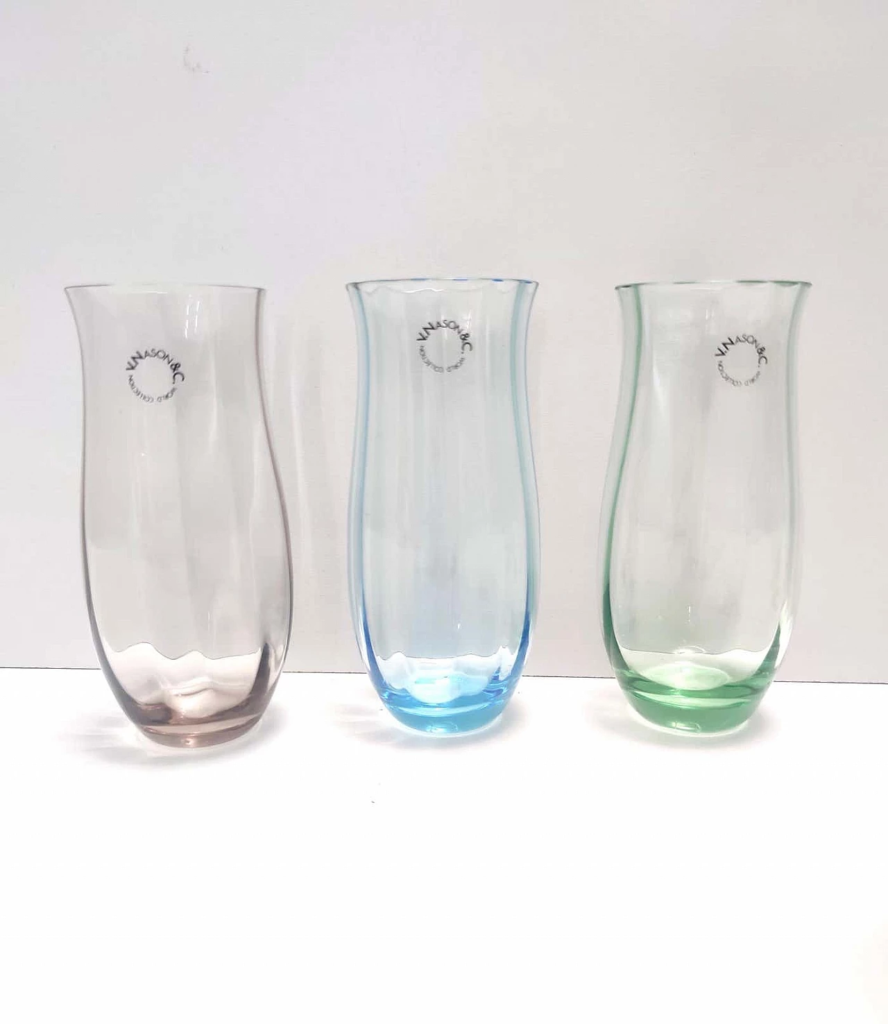 6 Multicoloured Murano glass beakers by Vincenzo Nason, 1990s 7