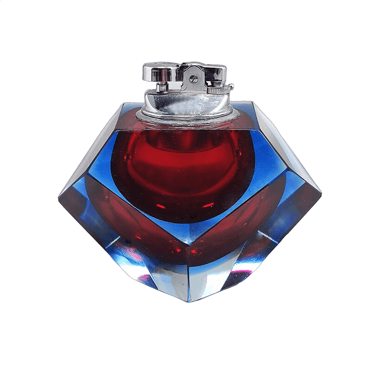 Submerged Murano glass table lighter by Flavio Poli for Seguso, 1960s 7