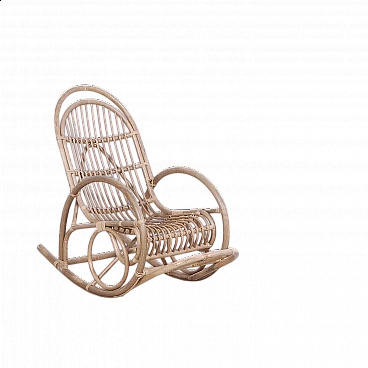 Bamboo rocking chair, 1970s