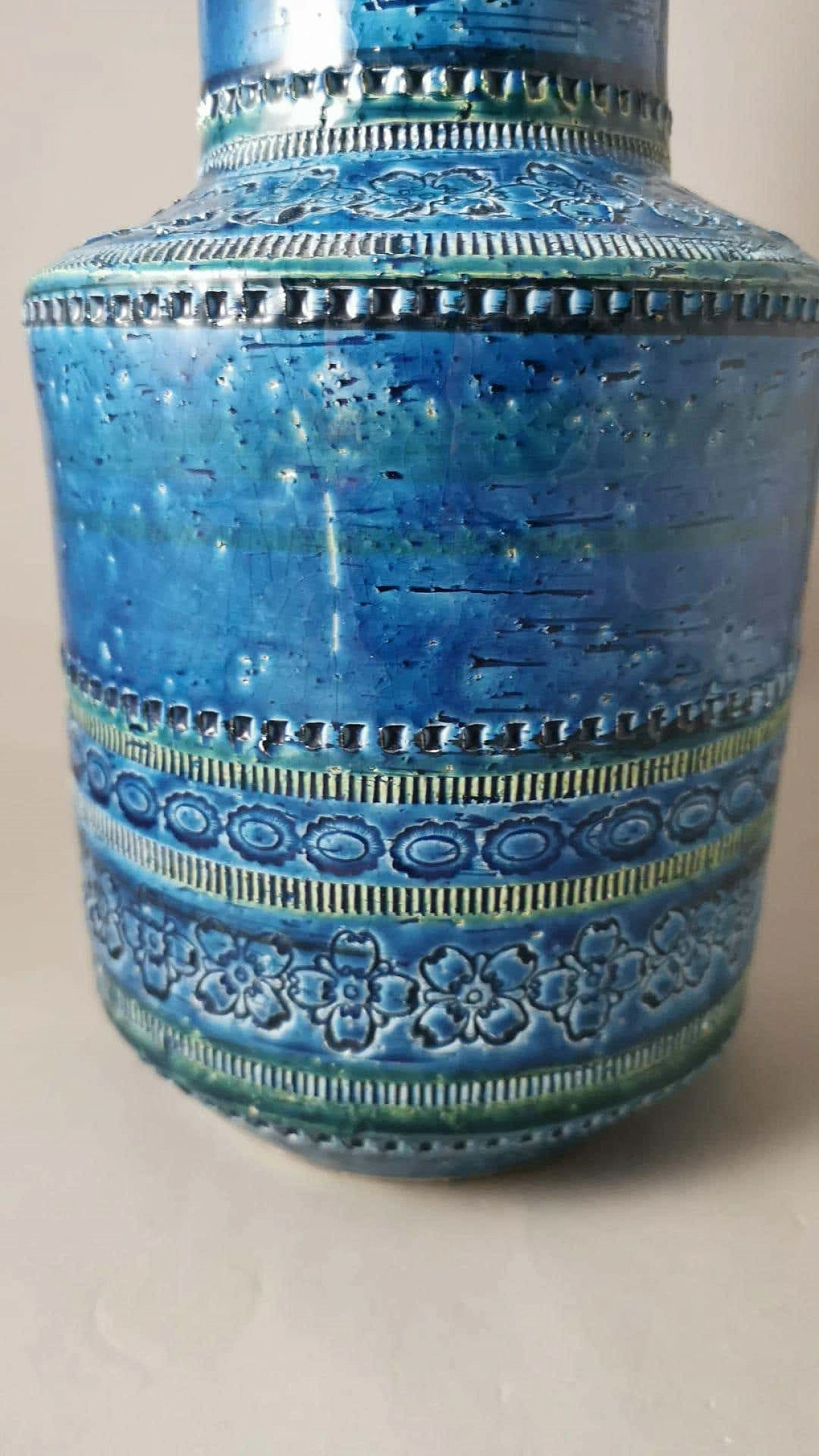 Vaso in ceramica smaltata di Aldo Londi per Bitossi, anni '60 6