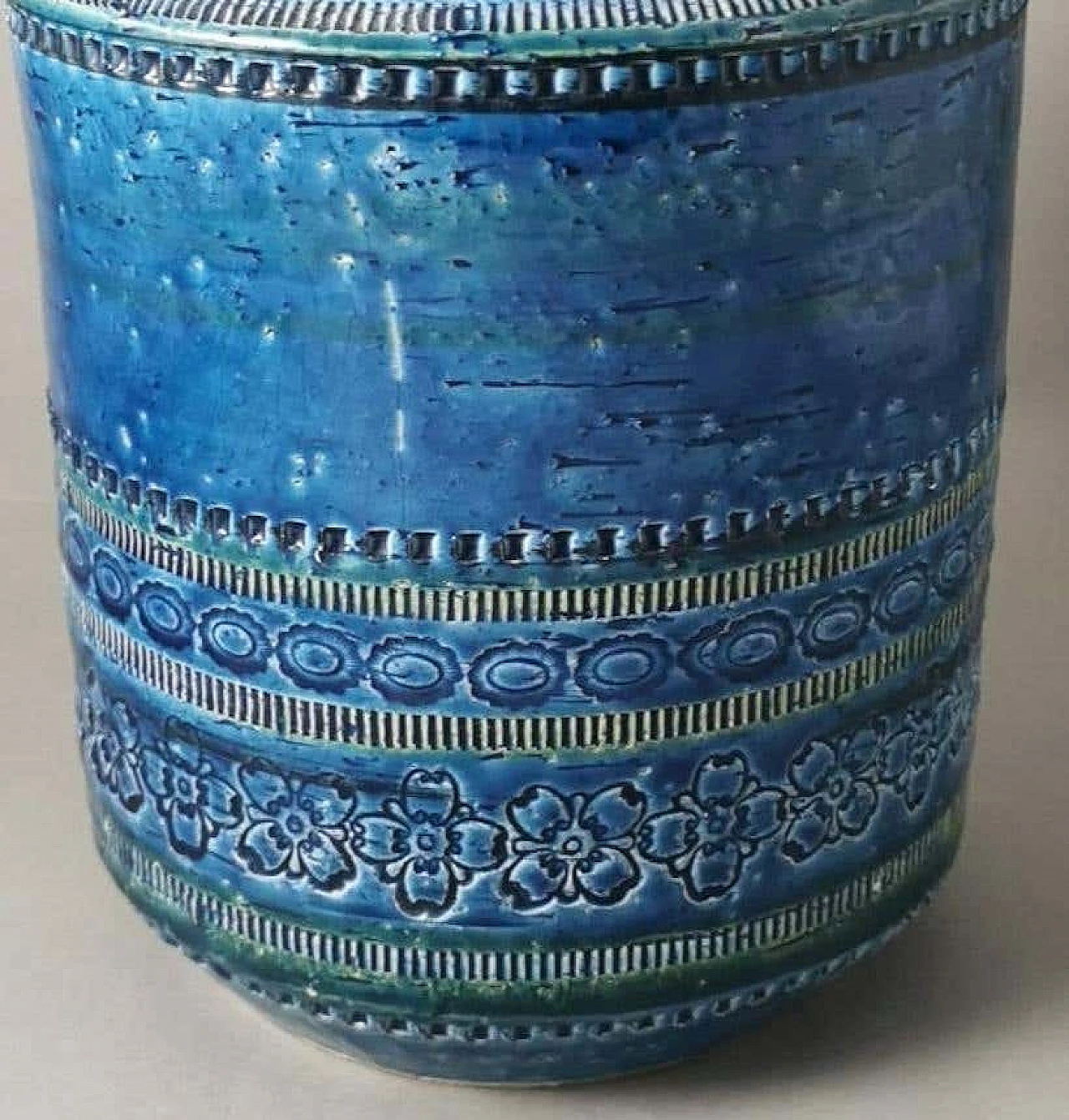 Vaso in ceramica smaltata di Aldo Londi per Bitossi, anni '60 8