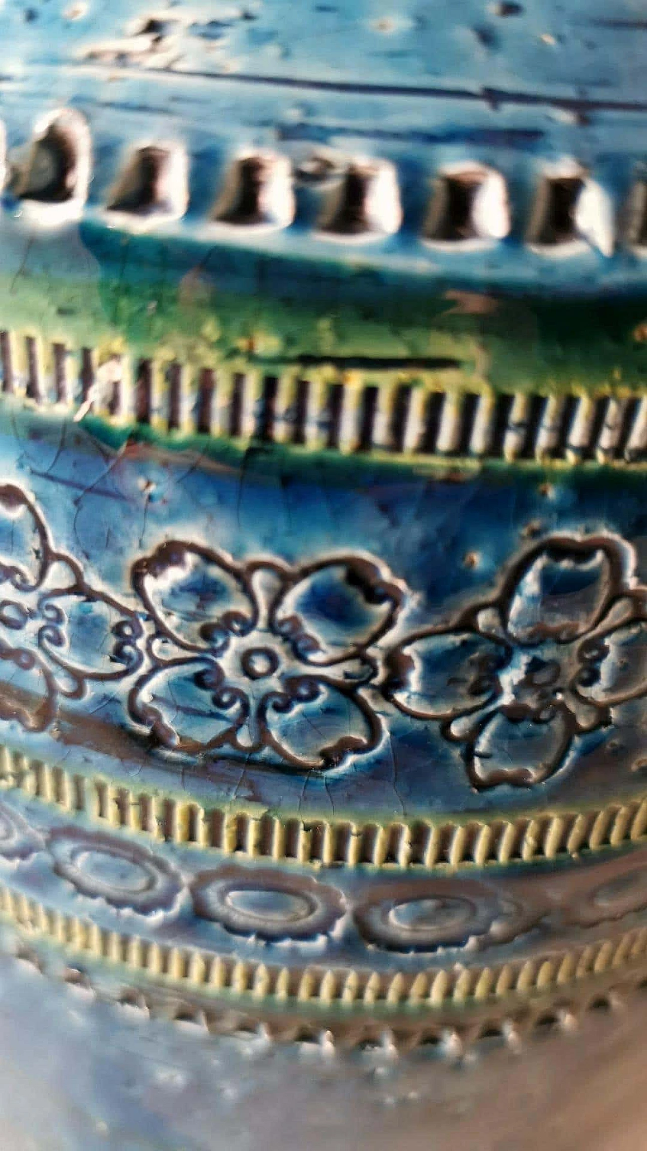 Vaso in ceramica smaltata di Aldo Londi per Bitossi, anni '60 10