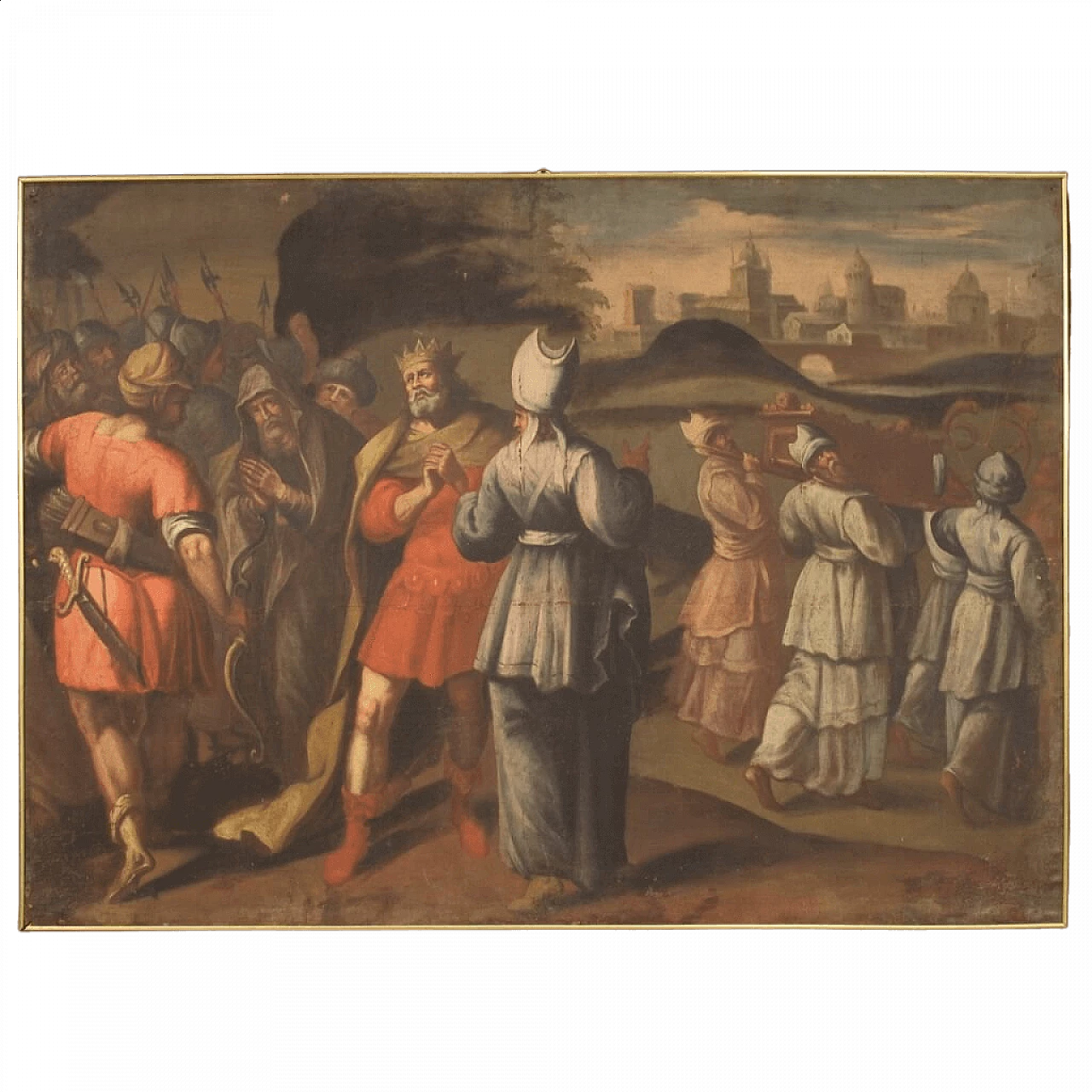 King David in Jerusalem, oil painting on canvas, first half of the 18th century 16