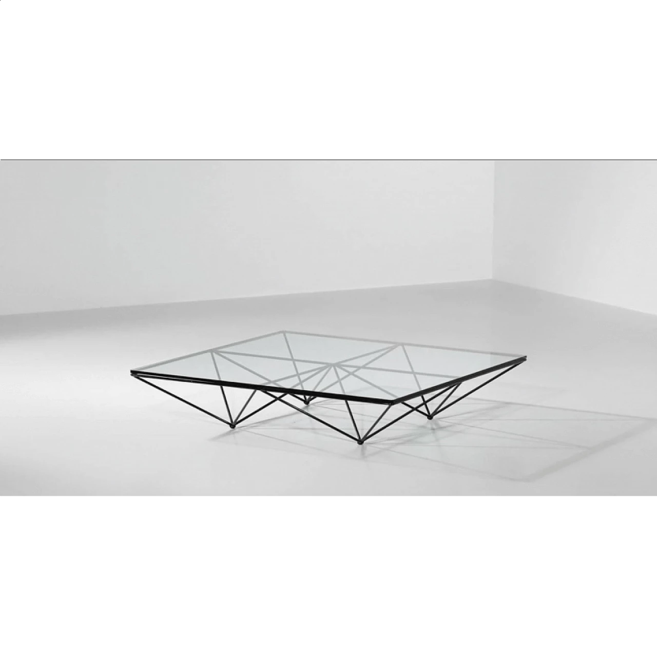 Alanda coffee table in glass and tubular metal by Paolo Piva for BB Italia, 1970s 5