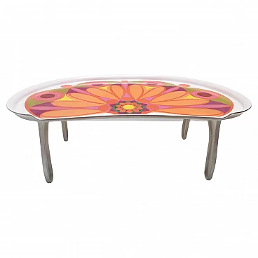 Plastic bed tray in the shape of a bean, 1970s