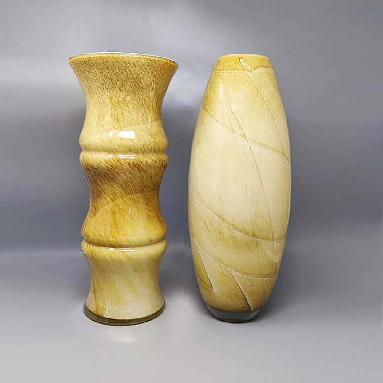 Pair of Murano glass vases by Enrico Coveri, 1970s 1