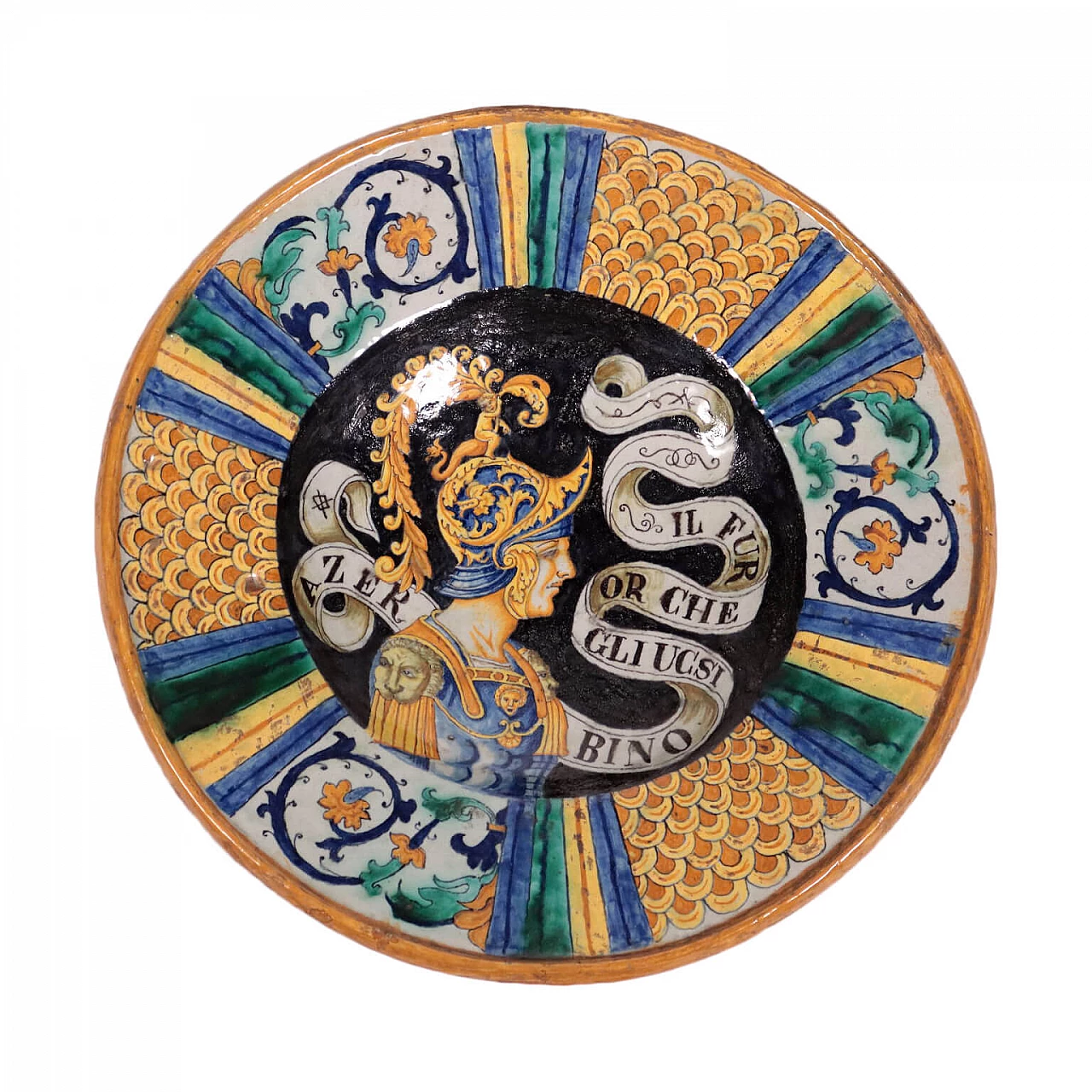 Grande piatto da parata in ceramica Deruta, fine '800 inizio '900 1