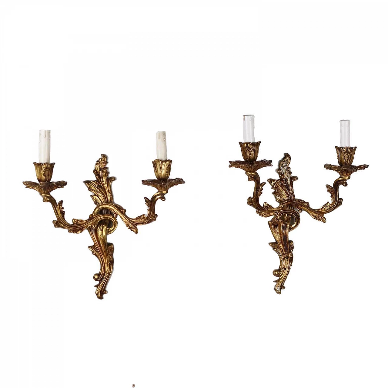 Coppia di applique in stile Rococò, anni '50 2