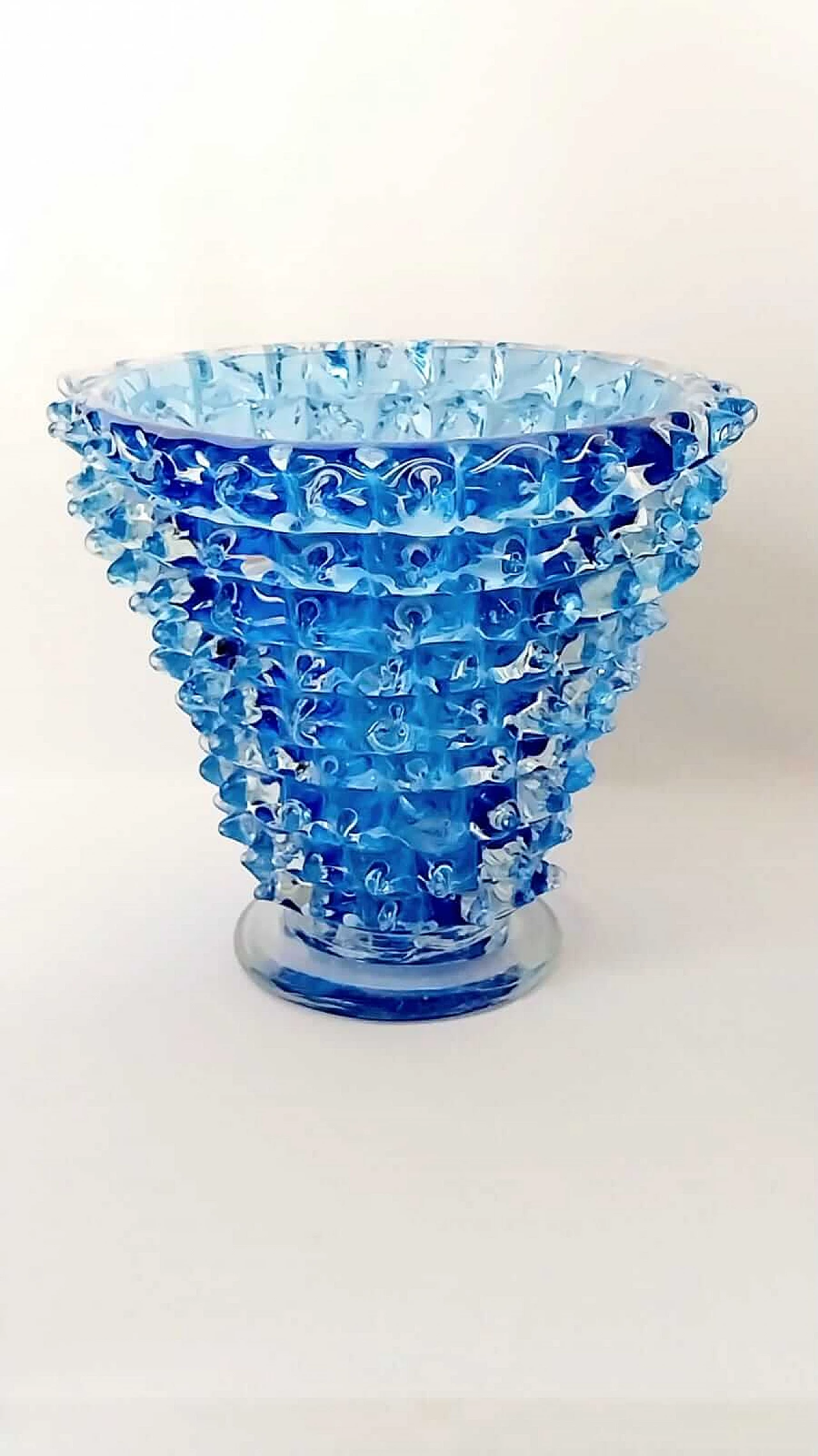 Blue glass vase by Barovier & Toso, 1950s 3
