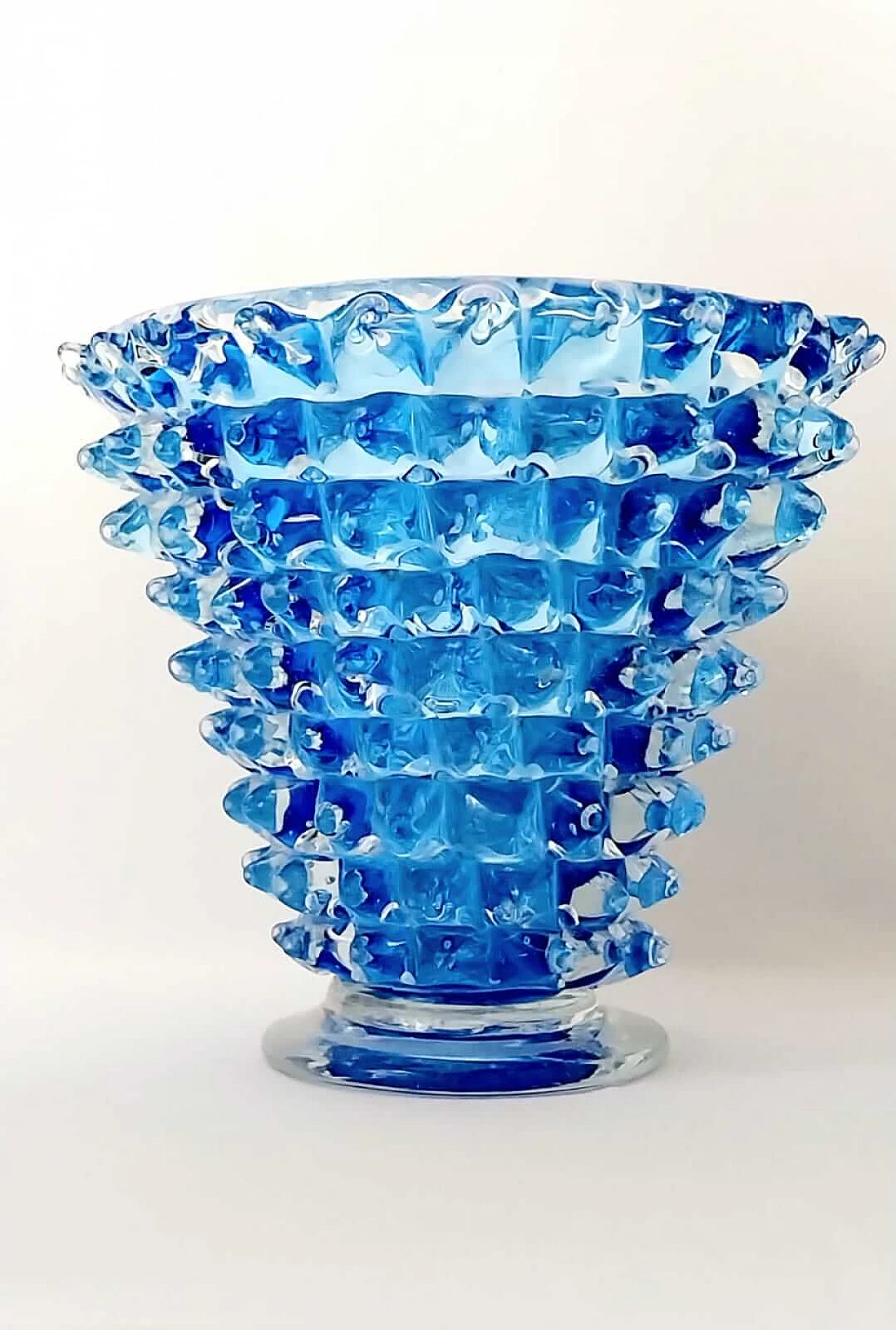 Blue glass vase by Barovier & Toso, 1950s 4