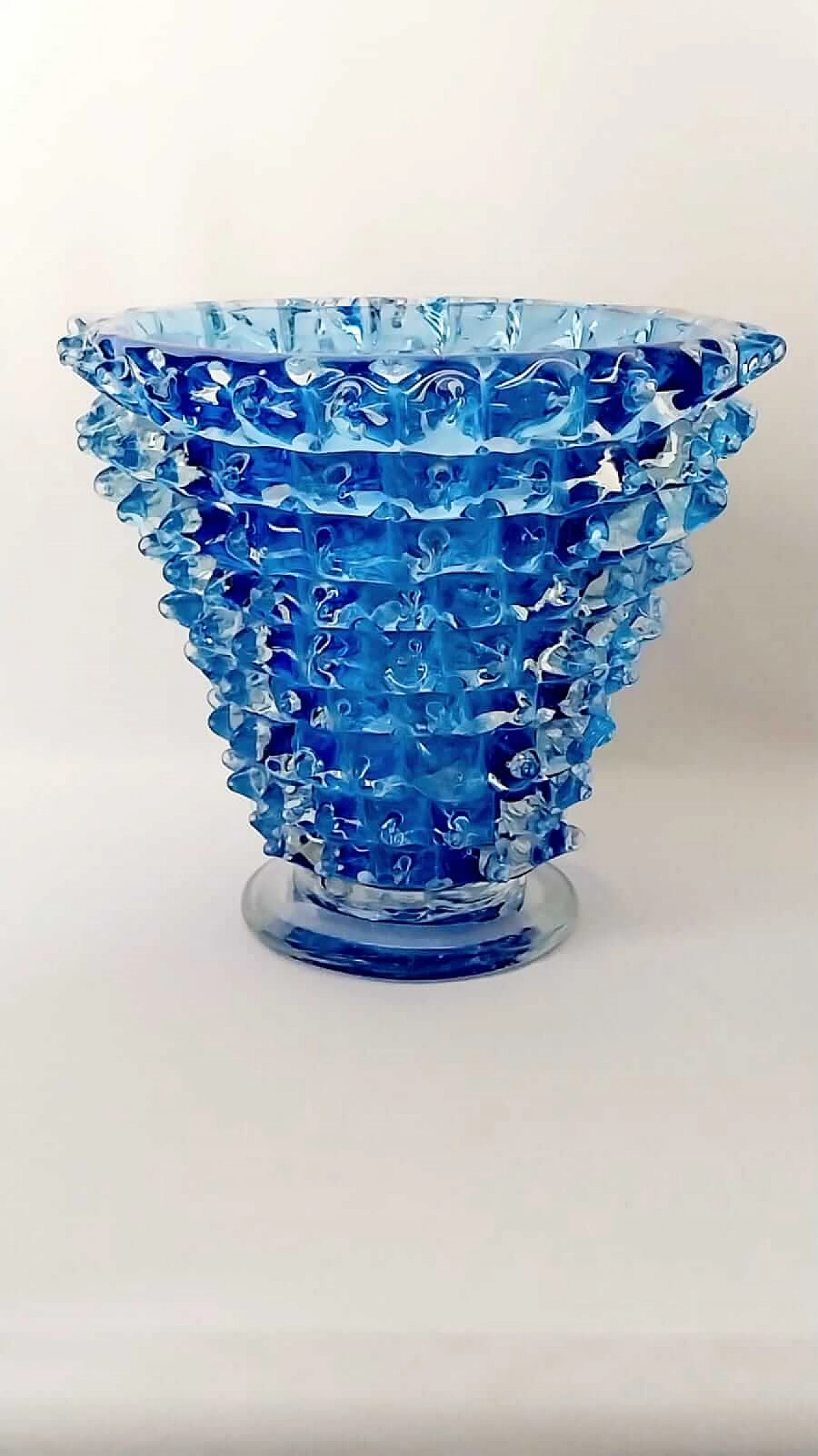 Blue glass vase by Barovier & Toso, 1950s 5
