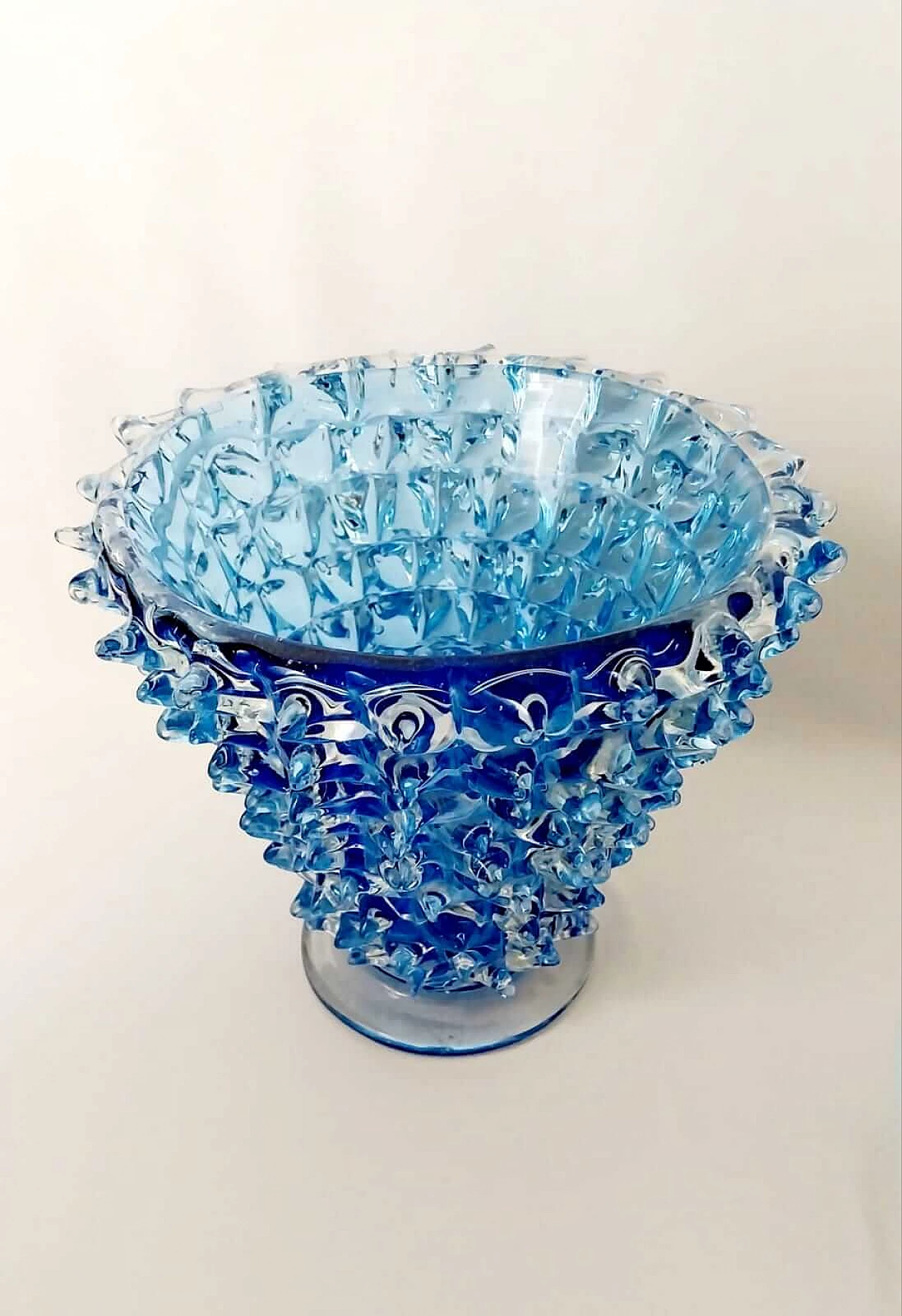 Blue glass vase by Barovier & Toso, 1950s 7