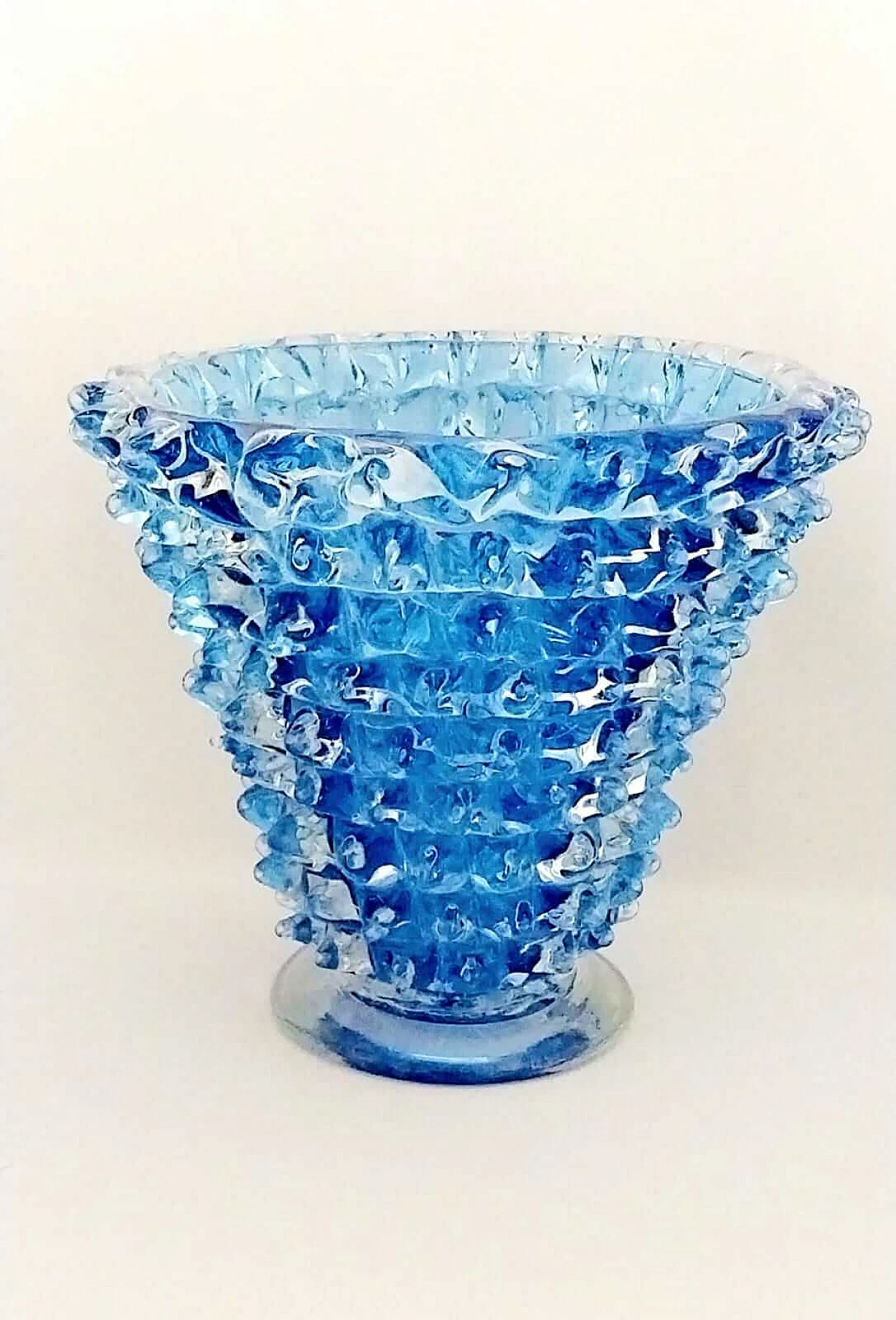 Blue glass vase by Barovier & Toso, 1950s 8
