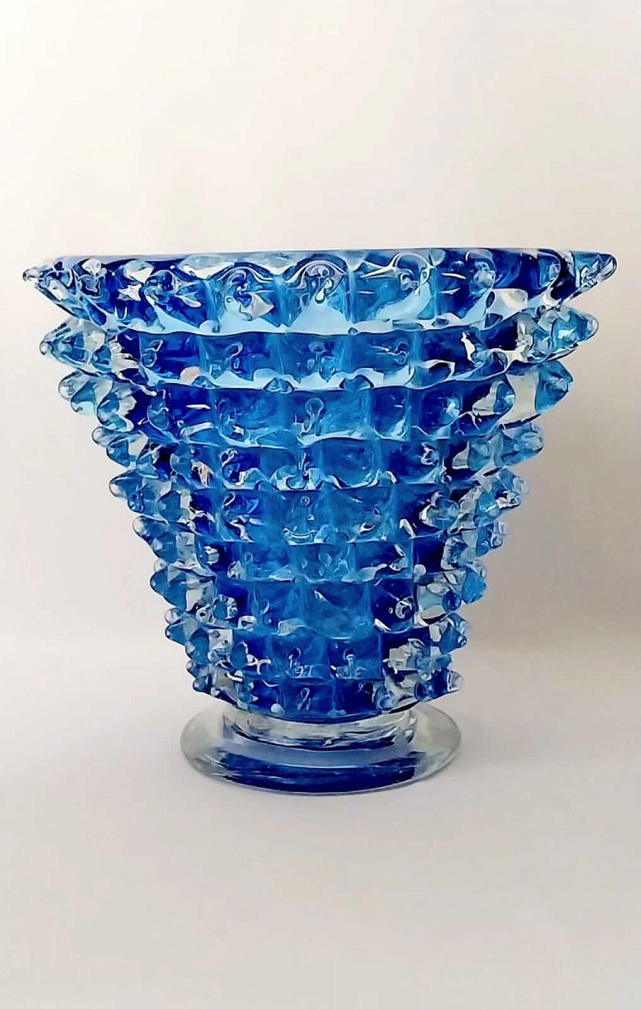 Blue glass vase by Barovier & Toso, 1950s 9