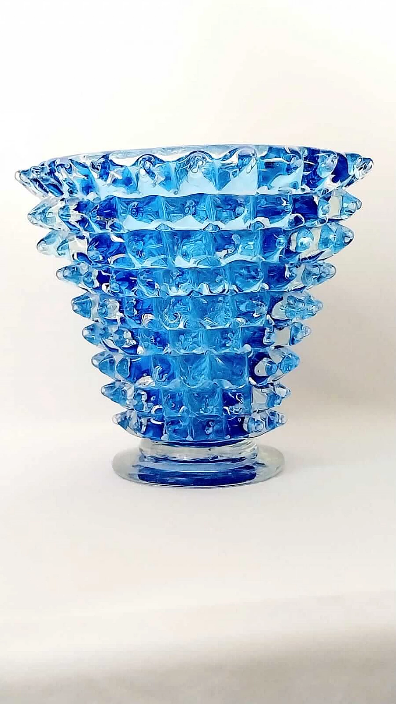 Blue glass vase by Barovier & Toso, 1950s 11